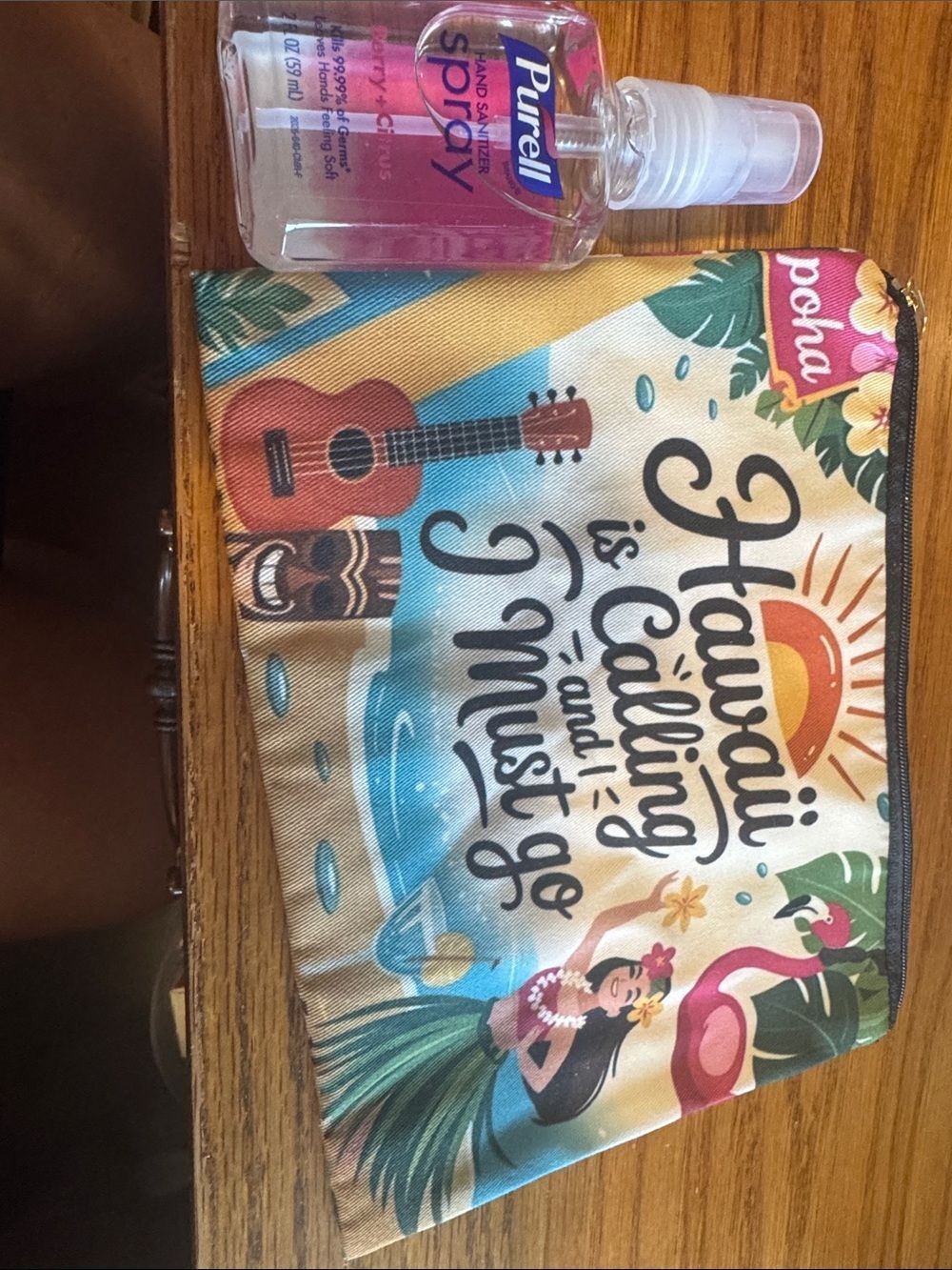 Hawaii Is Calling Colorful Zip Pouch